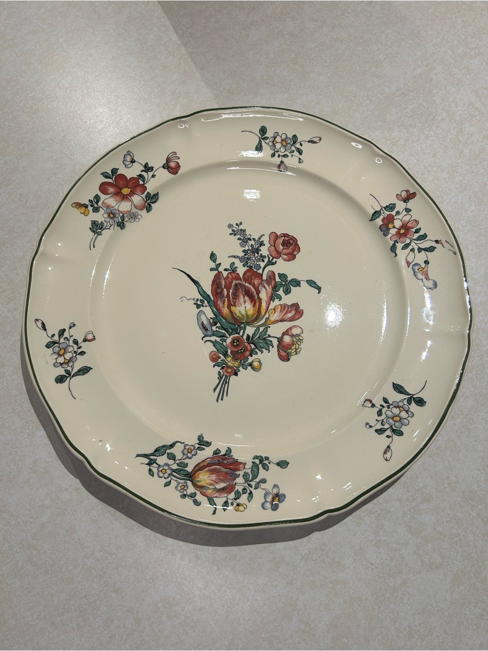 Antique Villeroy & Boch Mettlach 1562 ~13in Round Serving Platter
